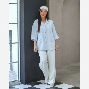شومیز جیب باکسی شانتون درجه 1 قد70