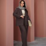 ست کت تک دکمه و شلوار بگ ، کت شلوار زنانه ، ست رسمی ، ست بیرونی