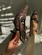 کفش مجلسی پاشنه دار گیپوری زیره دافوس ، کفش مجلسی گیپوری زنانه - تصویر 9