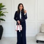 کت و شلوار کلاسیک زنانه ، کتشلوار زنانه جنس کرپ مازراتی