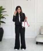کت و شلوار کلاسیک زنانه ، کتشلوار زنانه جنس کرپ مازراتی - تصویر 2