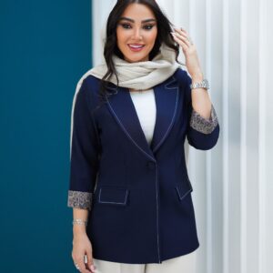 مانتو کتی زنانه جنس بزیاق ، مانتو یقه انگلیسی آستین پاکتی زنانه ، کت زنانه
