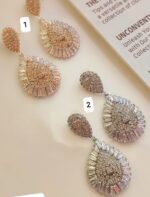 گوشواره جواهری مجلسی استیل ، گوشواره مجلسی - تصویر 5