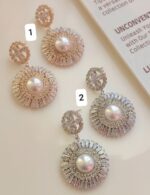 گوشواره جواهری مجلسی ، گوشواره استیل مجلسی - تصویر 3