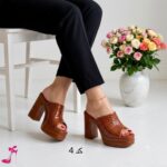 صندل لژ دار ، صندل پاشنه ۱۲ سانت دارای پا خارپاشنه - تصویر 4